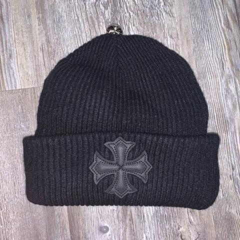 Chrome Hearts Beanie Black Horse Shoe In CH | Depop