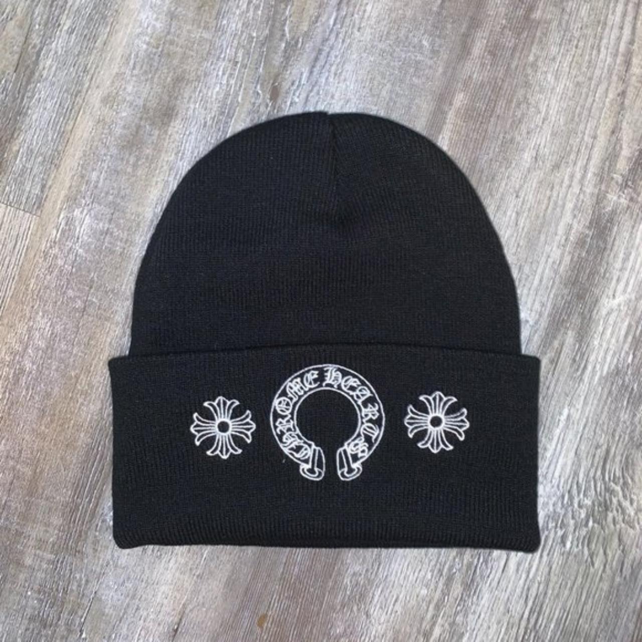 Chrome Hearts Beanie Black Horse Shoe In CH | Depop