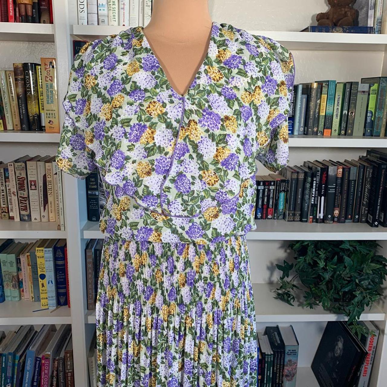 Leslie Fay Women S Purple And Yellow Dress Depop