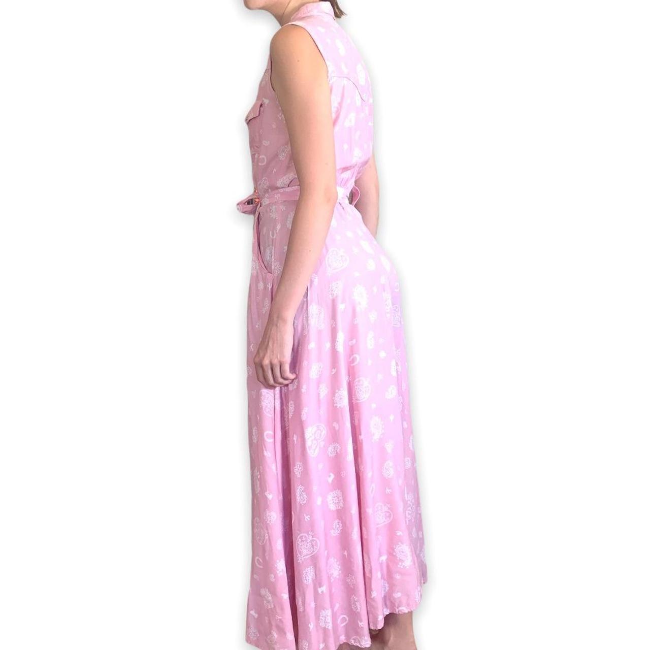 Vintage 90s Desert Diva Pink Southwest Print Dress