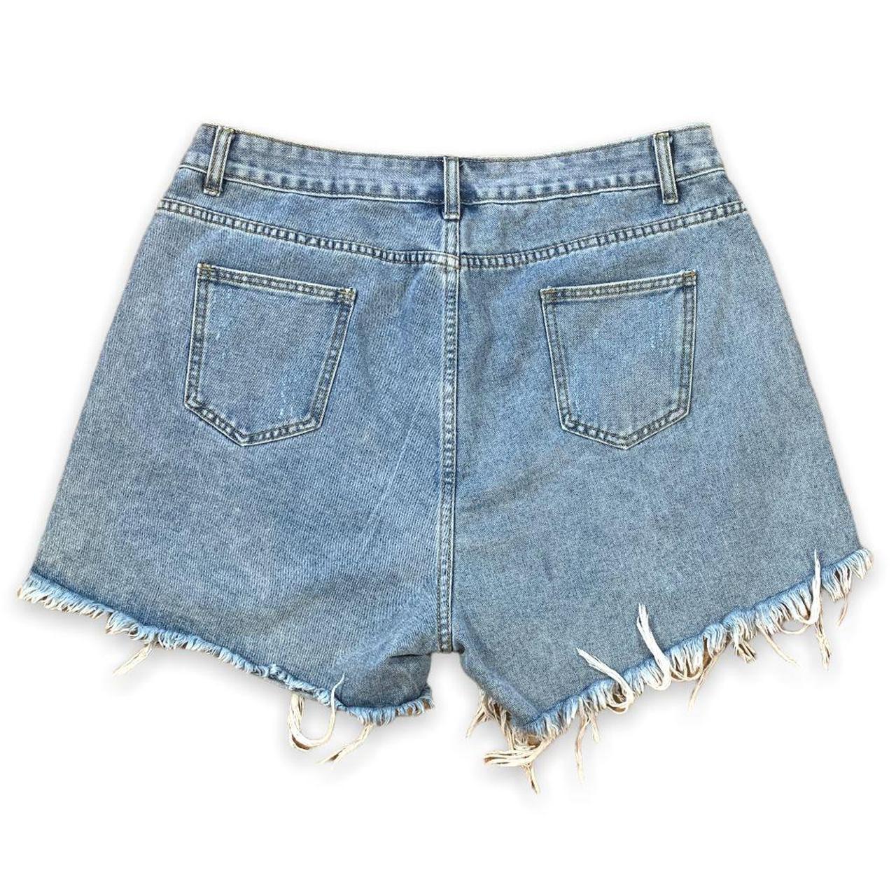 Shein Ripped Jean Shorts Plus Size 2XL New With Tags... Depop
