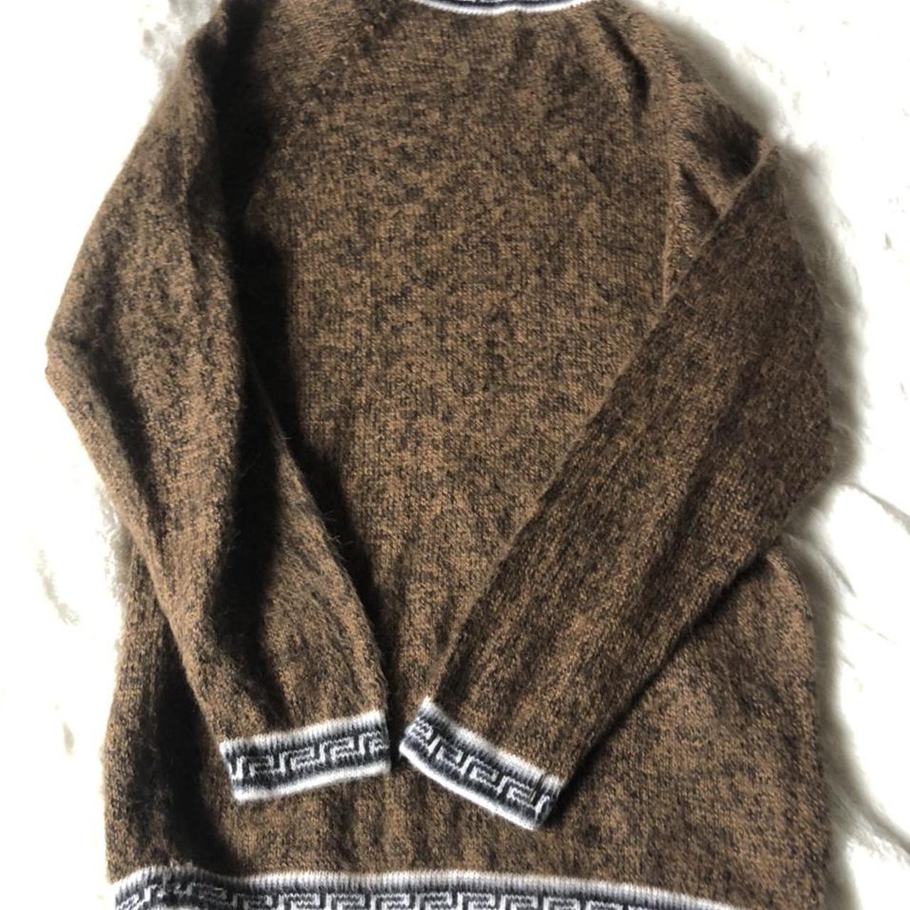 brown fuzzy sweatshirt