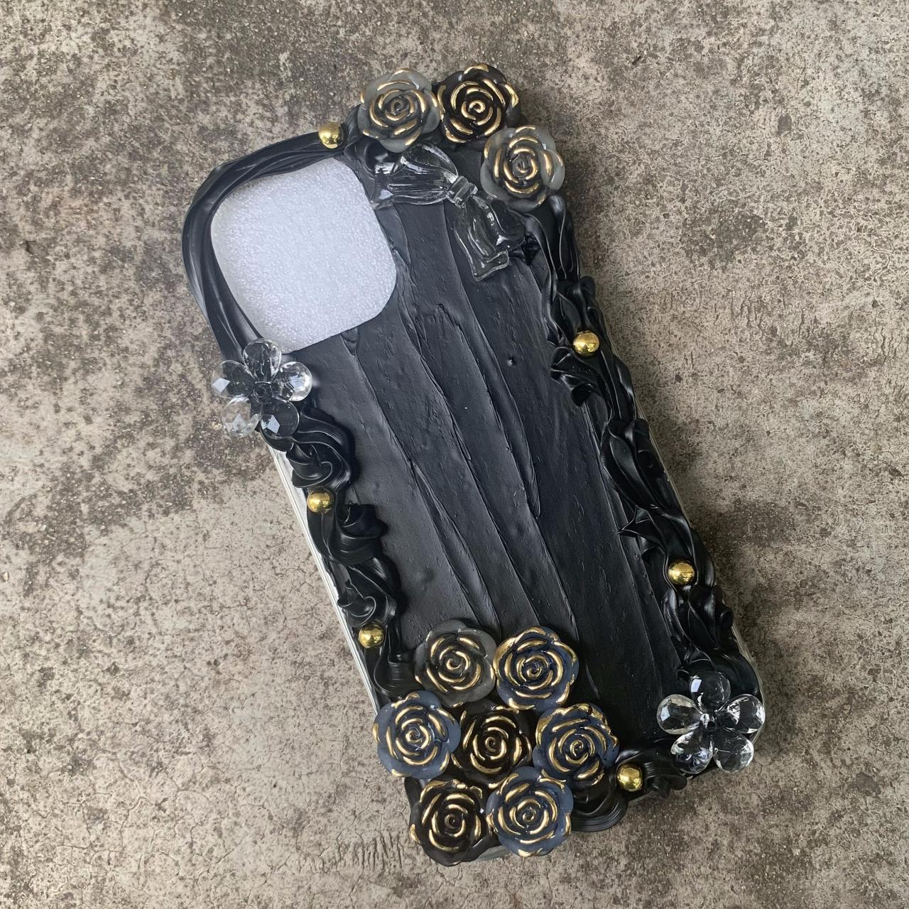 Unbranded Brown and Gold Phonecases Depop