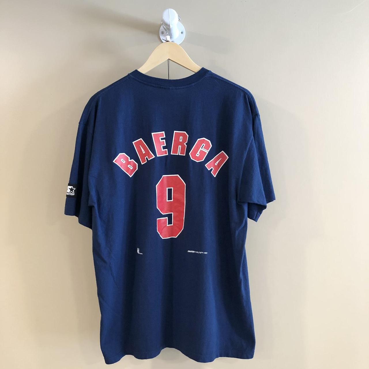 Carlos Baerga 9 // Vintage Cleveland Indians shirt // Indians