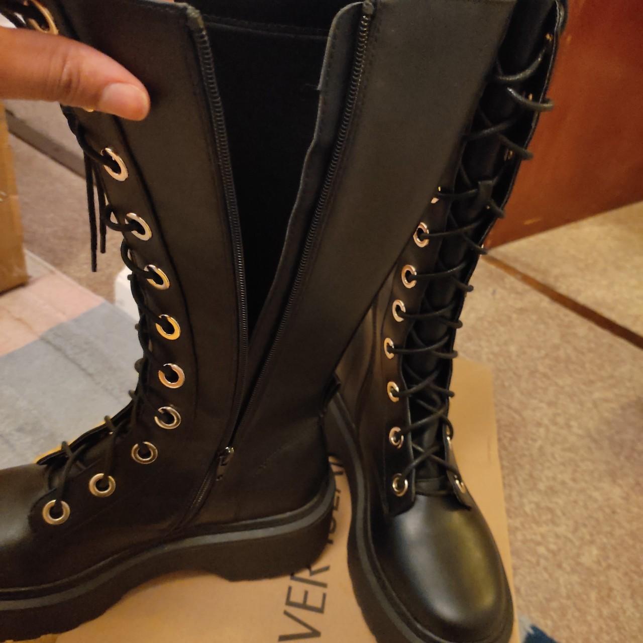 river island faux leather boots