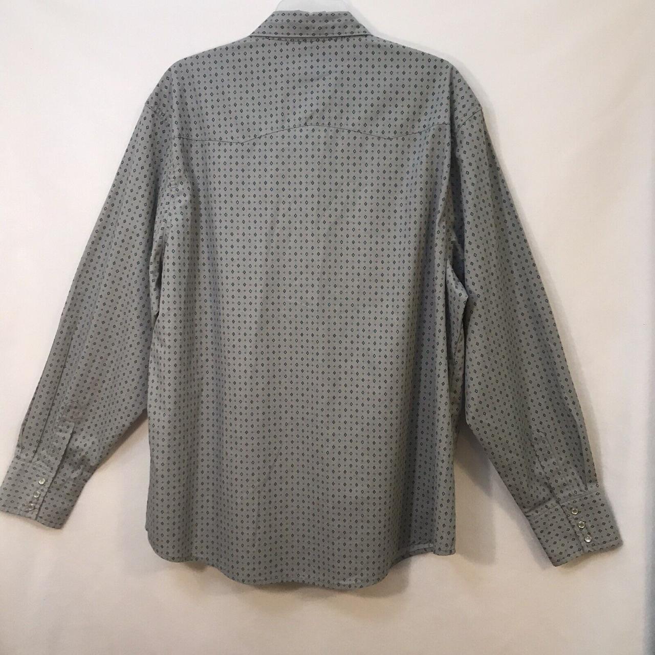 Mens Wrangler Long Sleeve Pearl Snap Button Up Size... - Depop