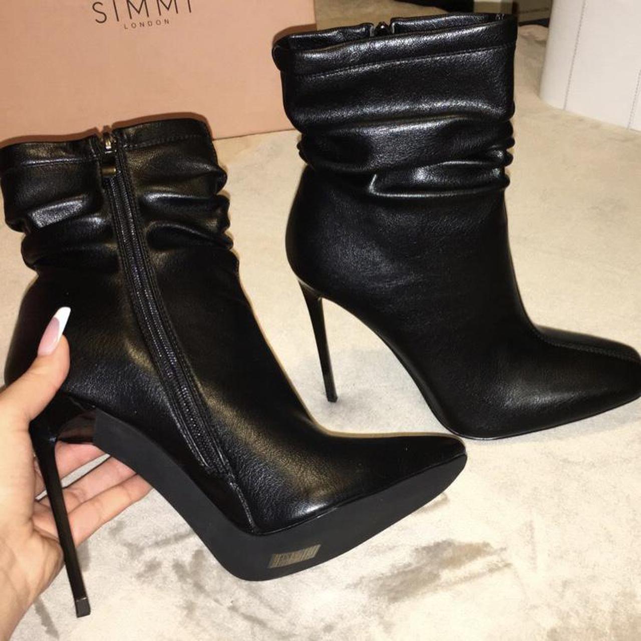 SIMMI LONDON HIGH HEEL ANKLE BOOTS In Black Size... - Depop