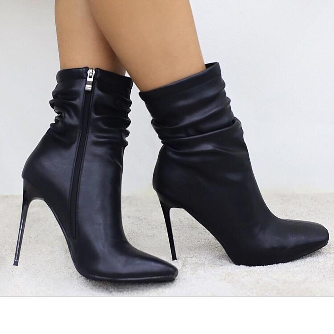 SIMMI LONDON HIGH HEEL ANKLE BOOTS In Black Size... - Depop