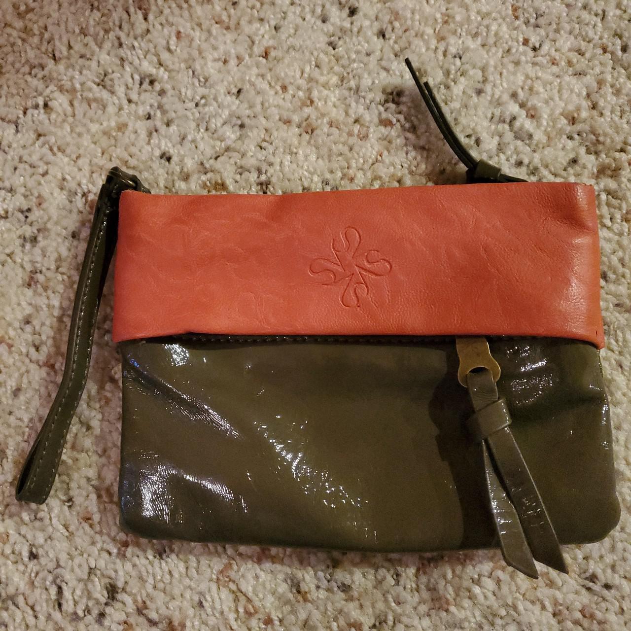 Vera Wang Women's Orange and Brown Bag | Depop