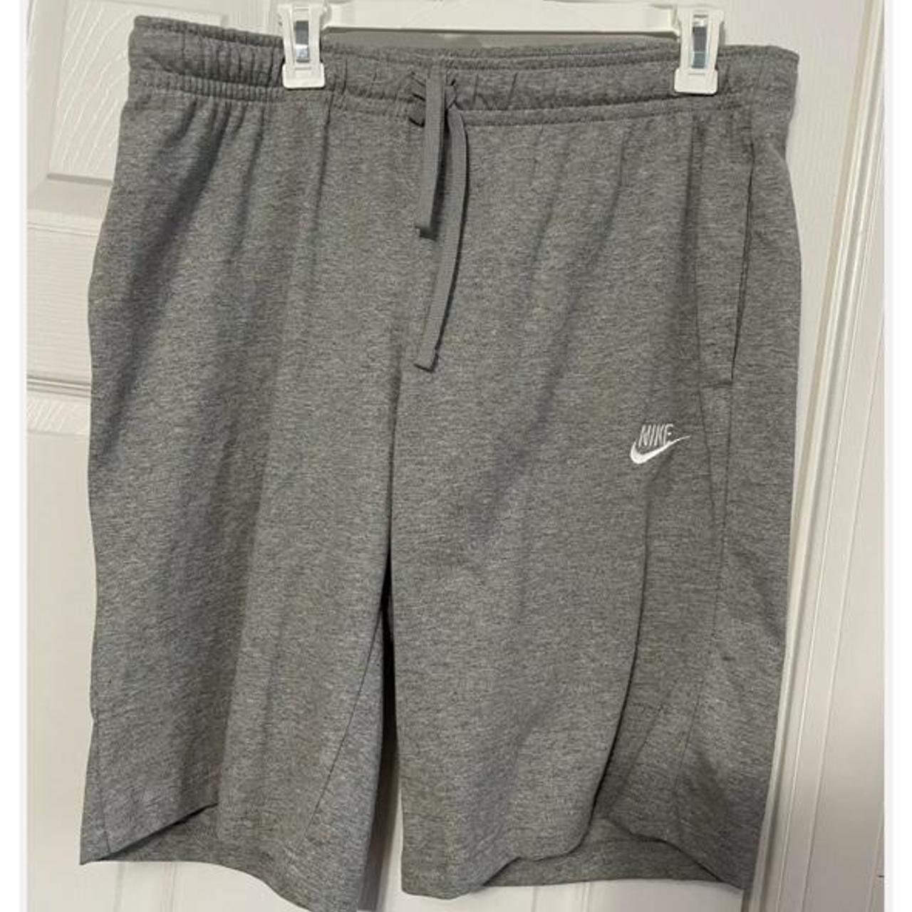 Nike Men’s Sportswear Club Jersey Shorts Grey XL... - Depop