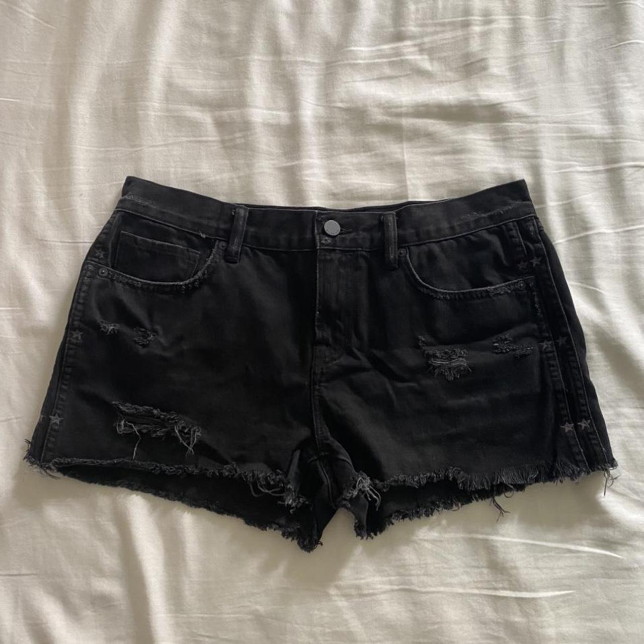 AllSaints Women's Black Shorts | Depop