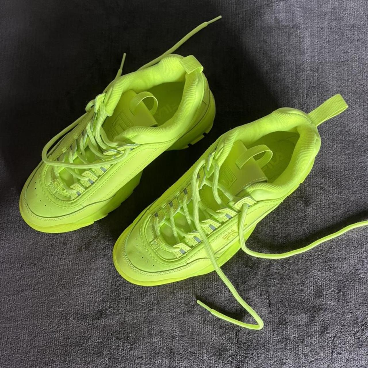 Neon green discount sneakers fila