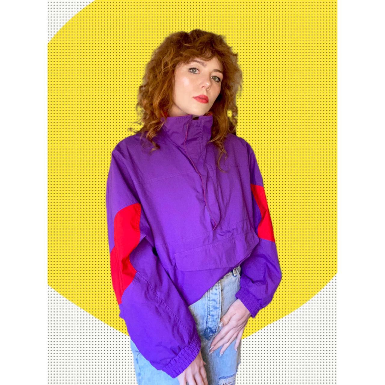 Ski Bunny 🐰 90s Retro Purple N Red Windbreaker By Depop 3475