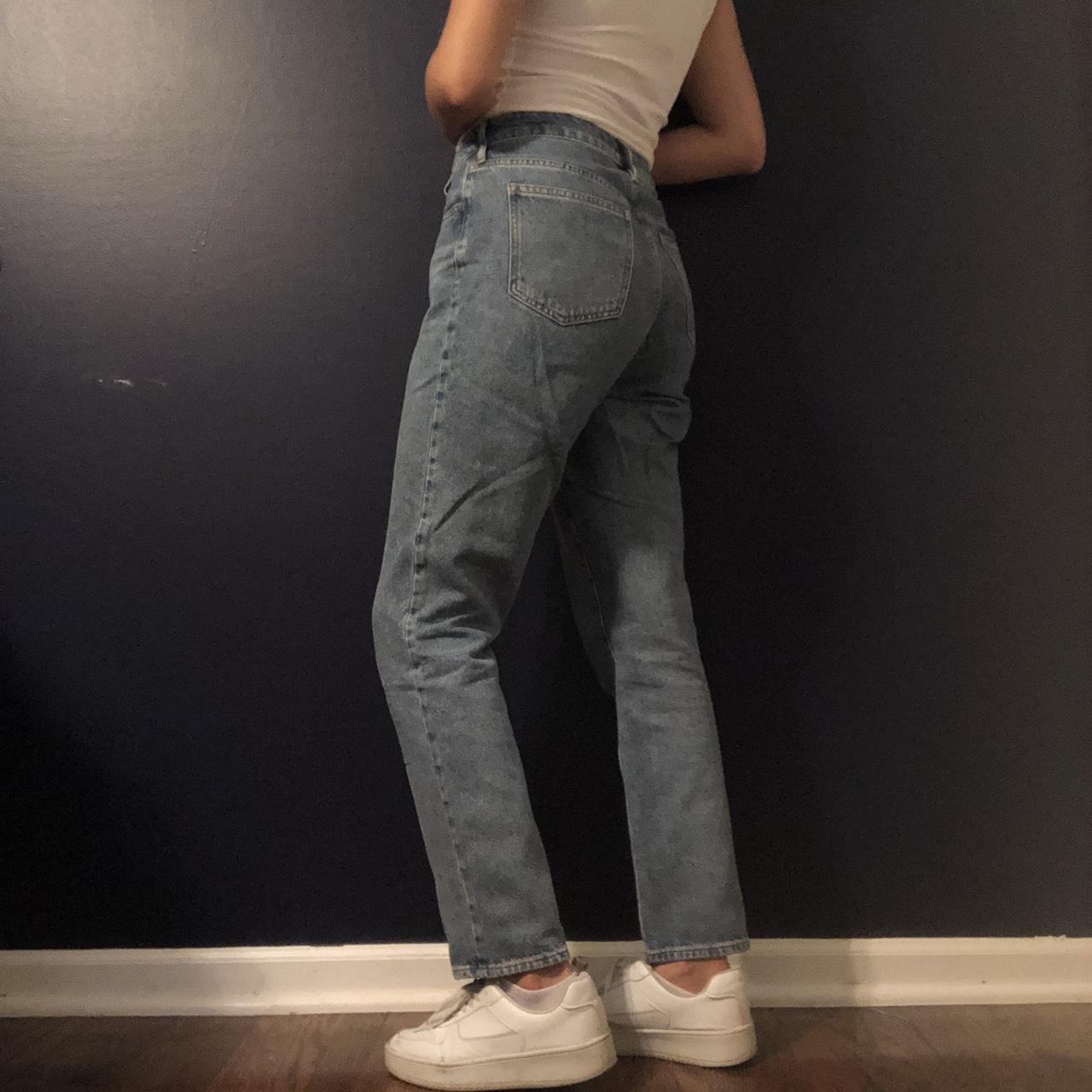 PacSun High Waisted Mom Jeans, Long color: medium... - Depop