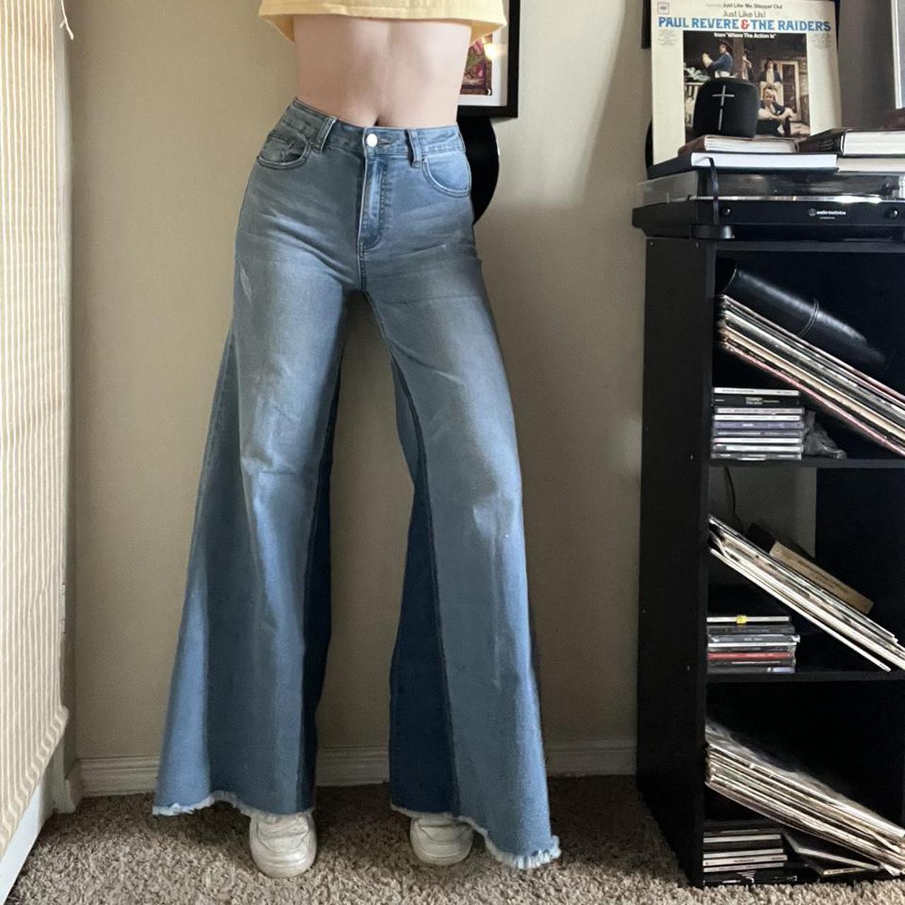 Beautiful Mega Flared Jeans. These flares are a... - Depop