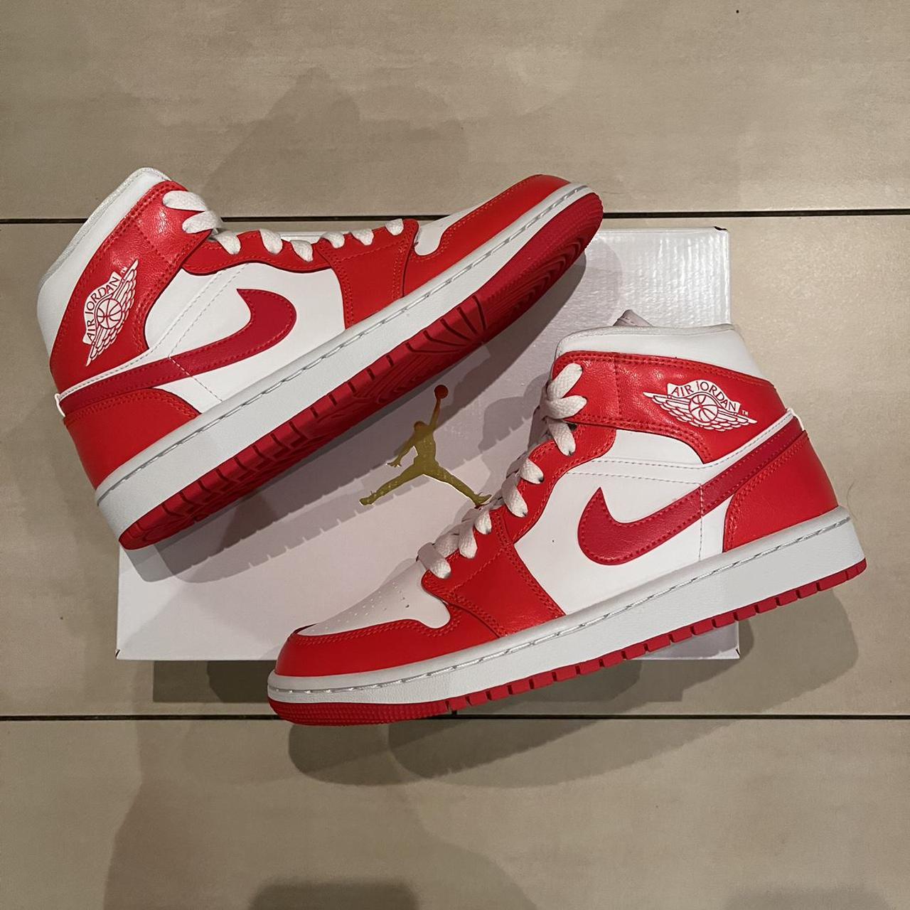 Womens Air Jordan 1 Mid Habanero Red Brand New in... Depop
