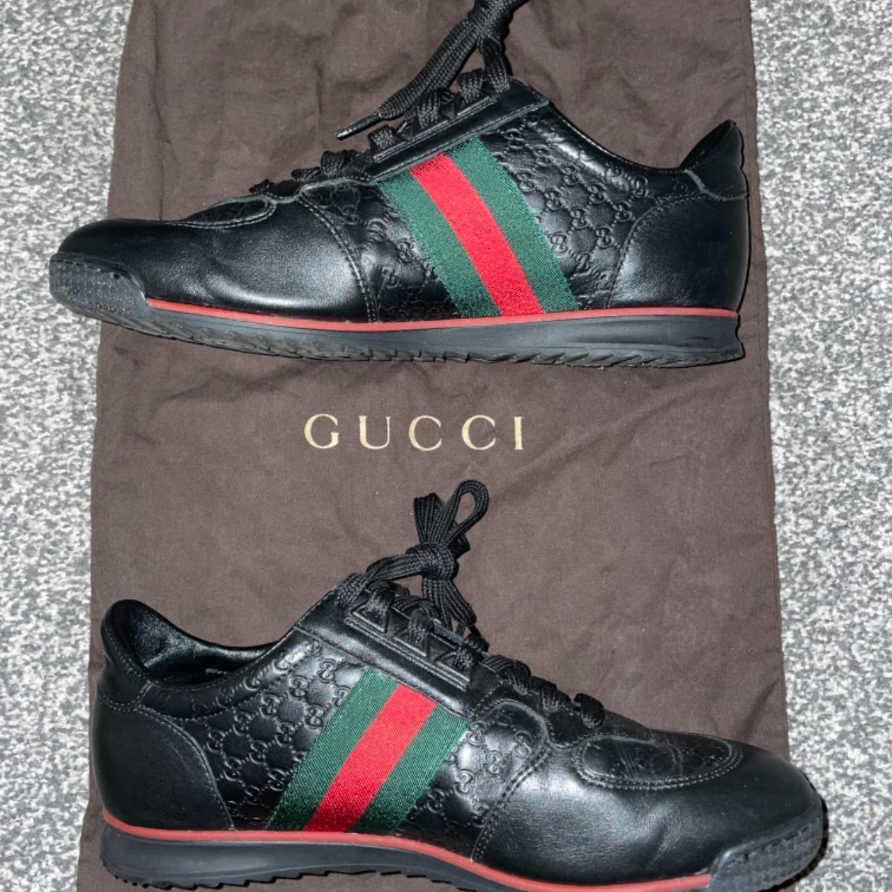 mens navy gucci trainers