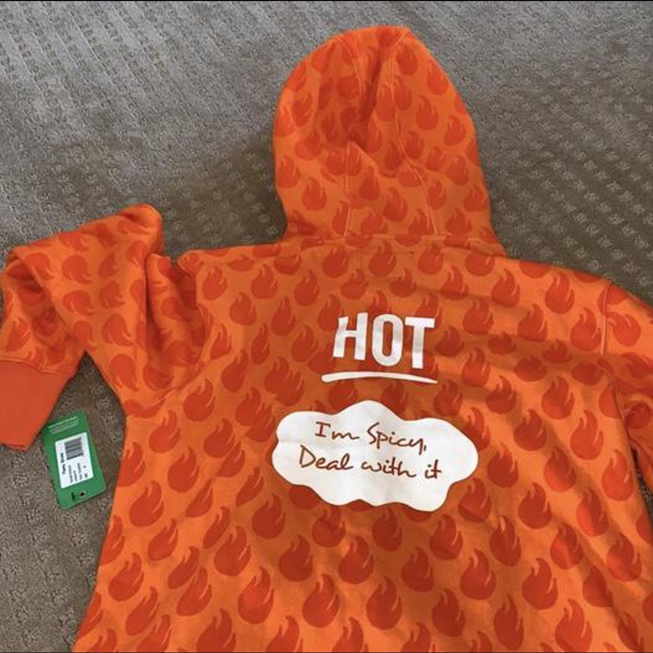 TACO BELL Tipsy Elves Hot Sauce Onesie Jumpsuit... Depop