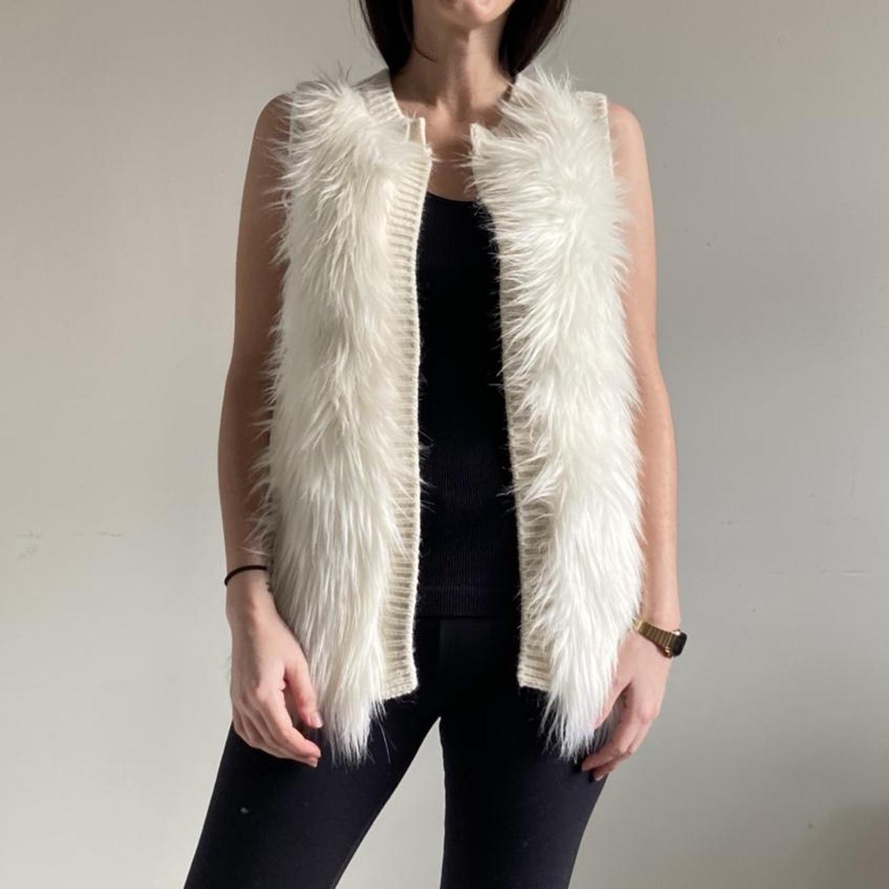 Faux fur 2025 vest h&m