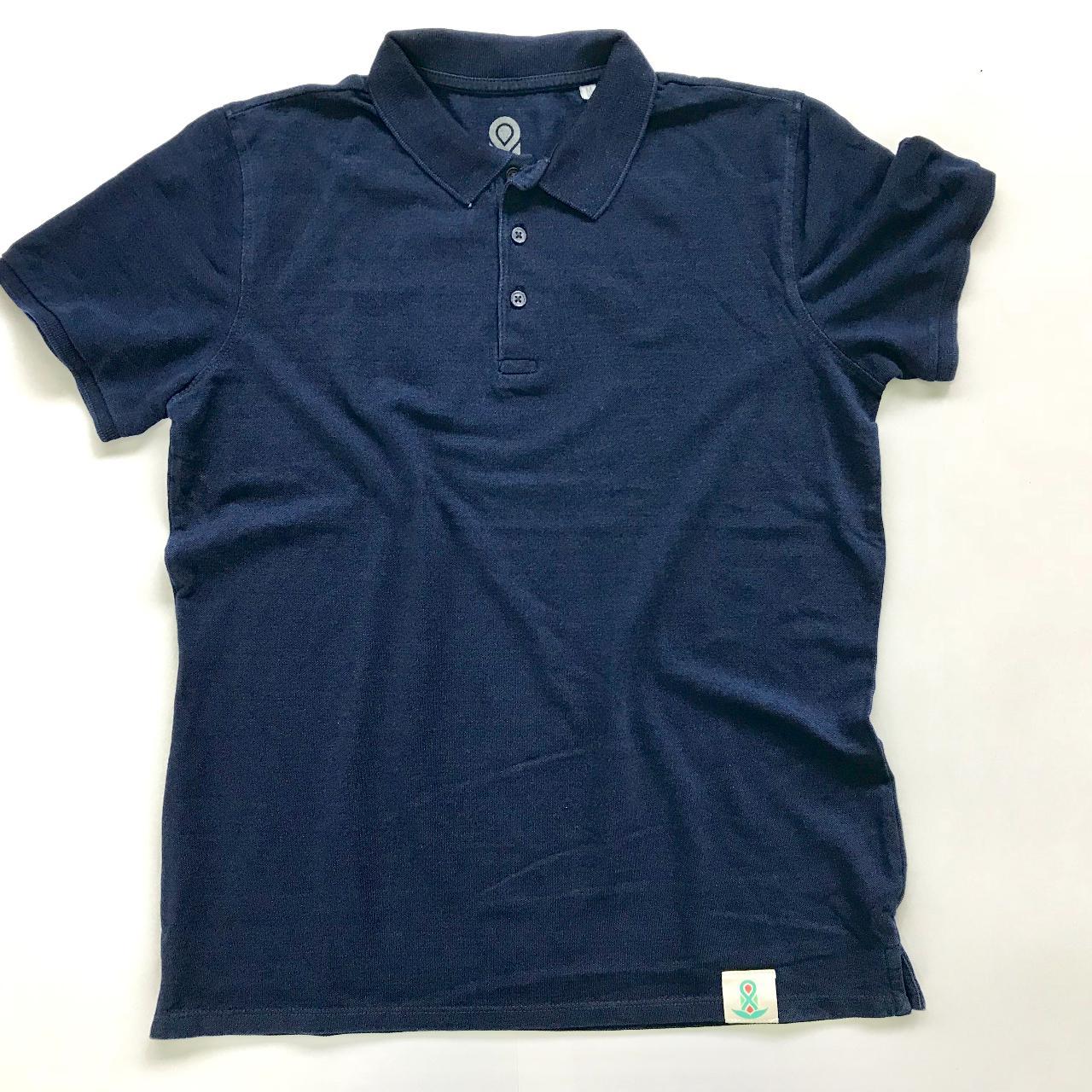 Indigo Piqué Polo Shirt Fabric: 100% Organic... - Depop