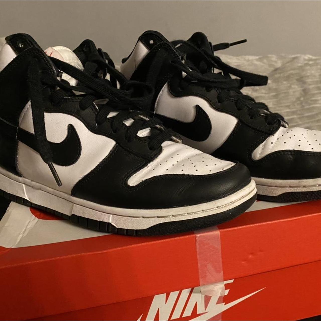 nike dunk high retro black and white