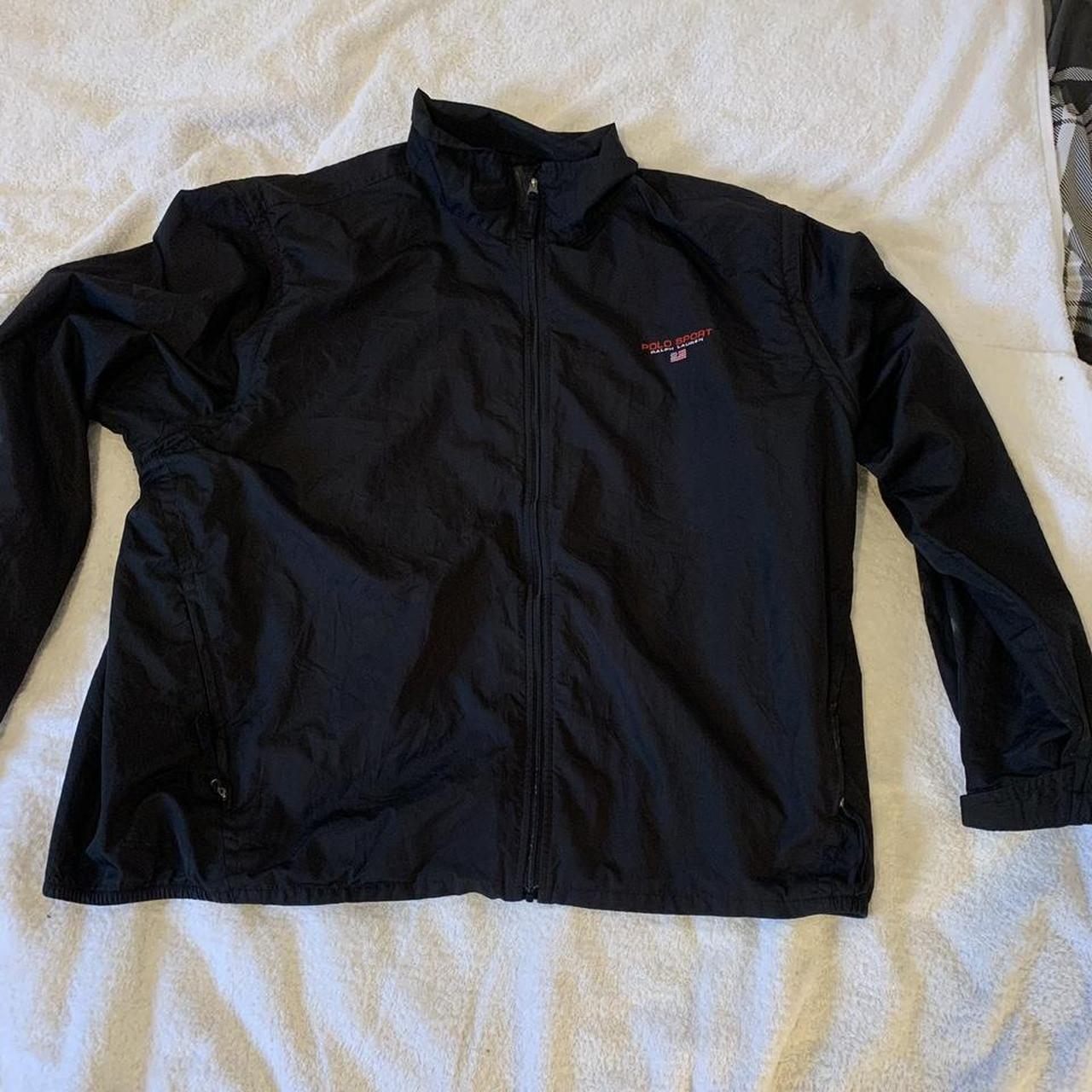 Black Polo Sport wind breaker with detachable... - Depop