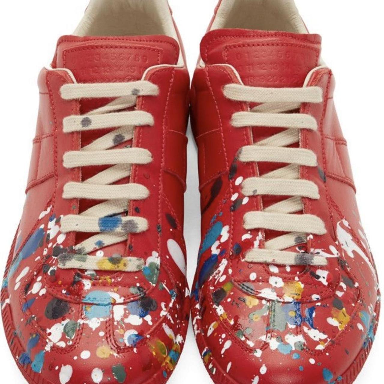 red paint splatter margiela