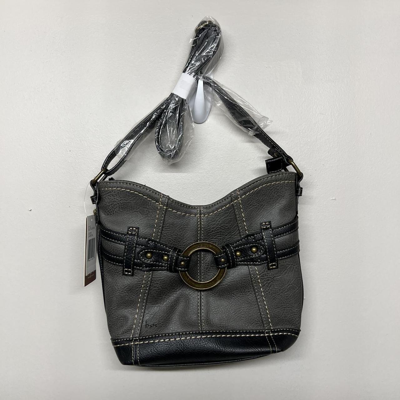 NEW BOC Crossbody Charcoal Grey Faux Leather... - Depop