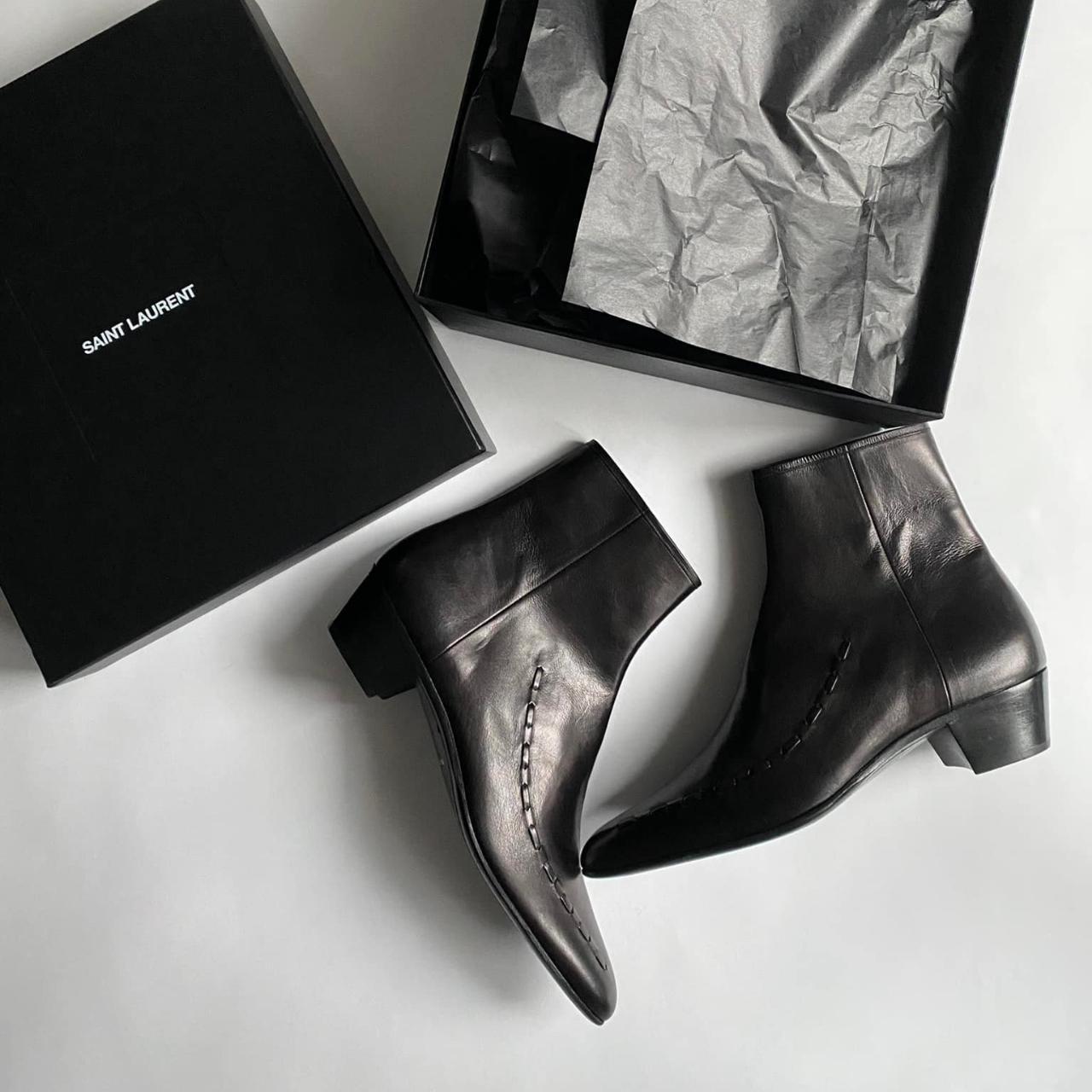 Saint Laurent Paris Men's Black Boots | Depop