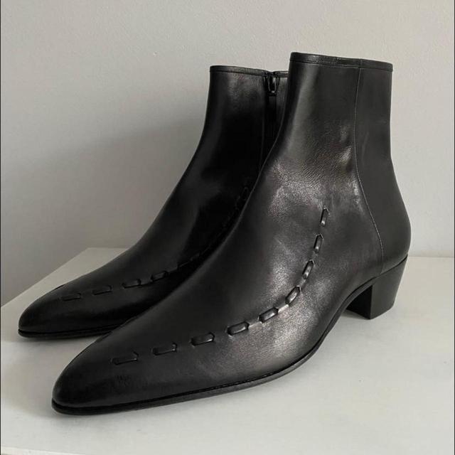Saint Laurent Paris Men's Black Boots | Depop