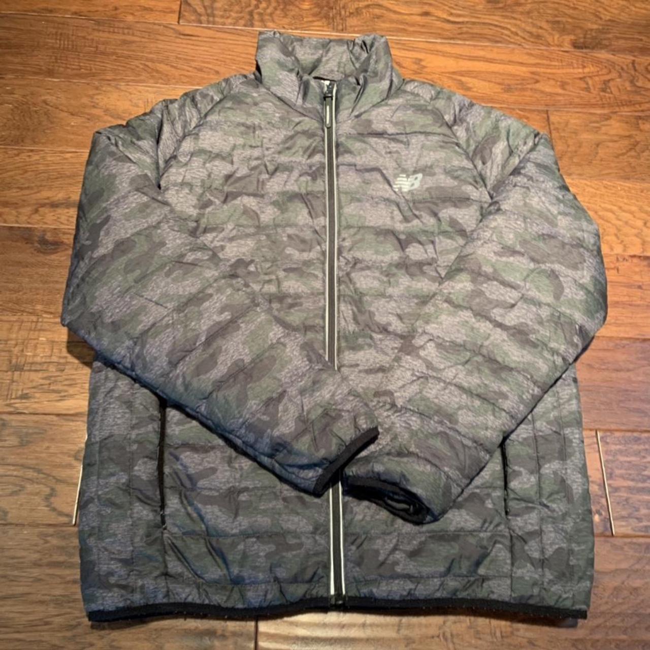 New balance quilted shop camo puffer jacket