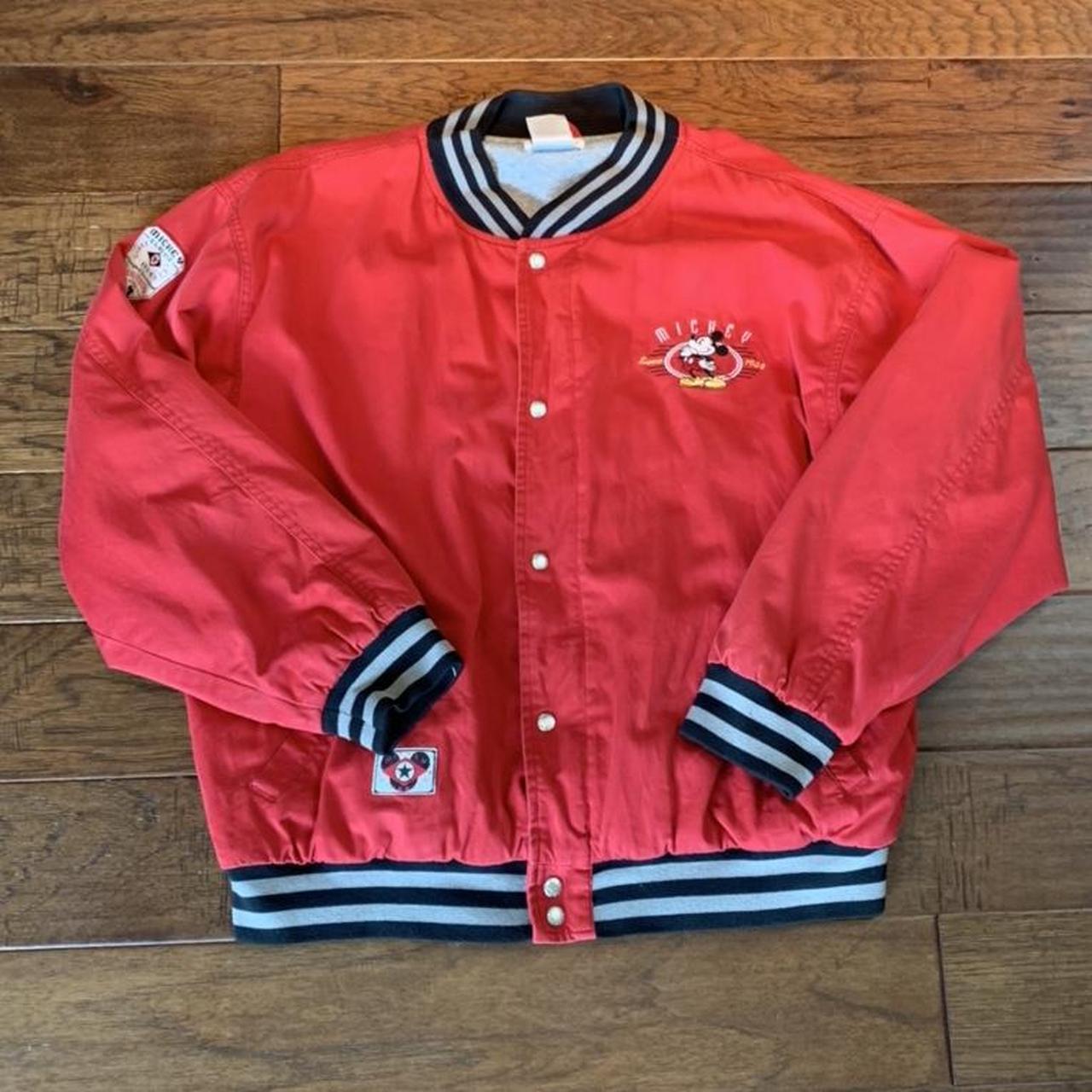 Vintage Disney Mickey Mouse varsity jacket... - Depop