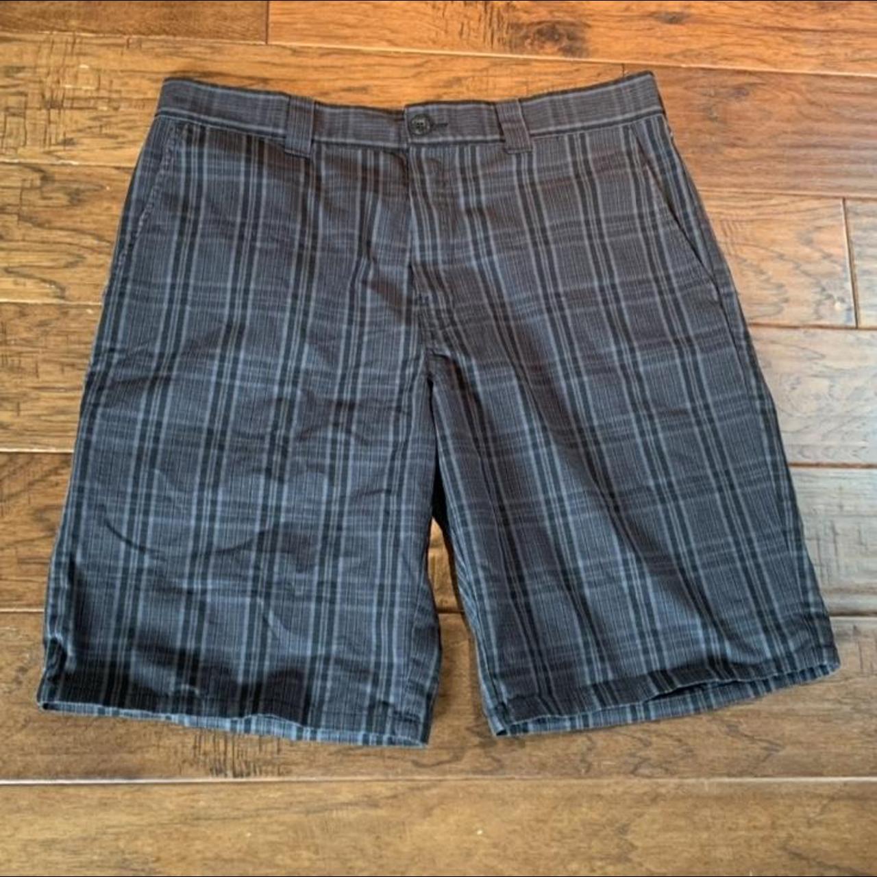 Dickies shorts Black and grey plaid print, great... - Depop