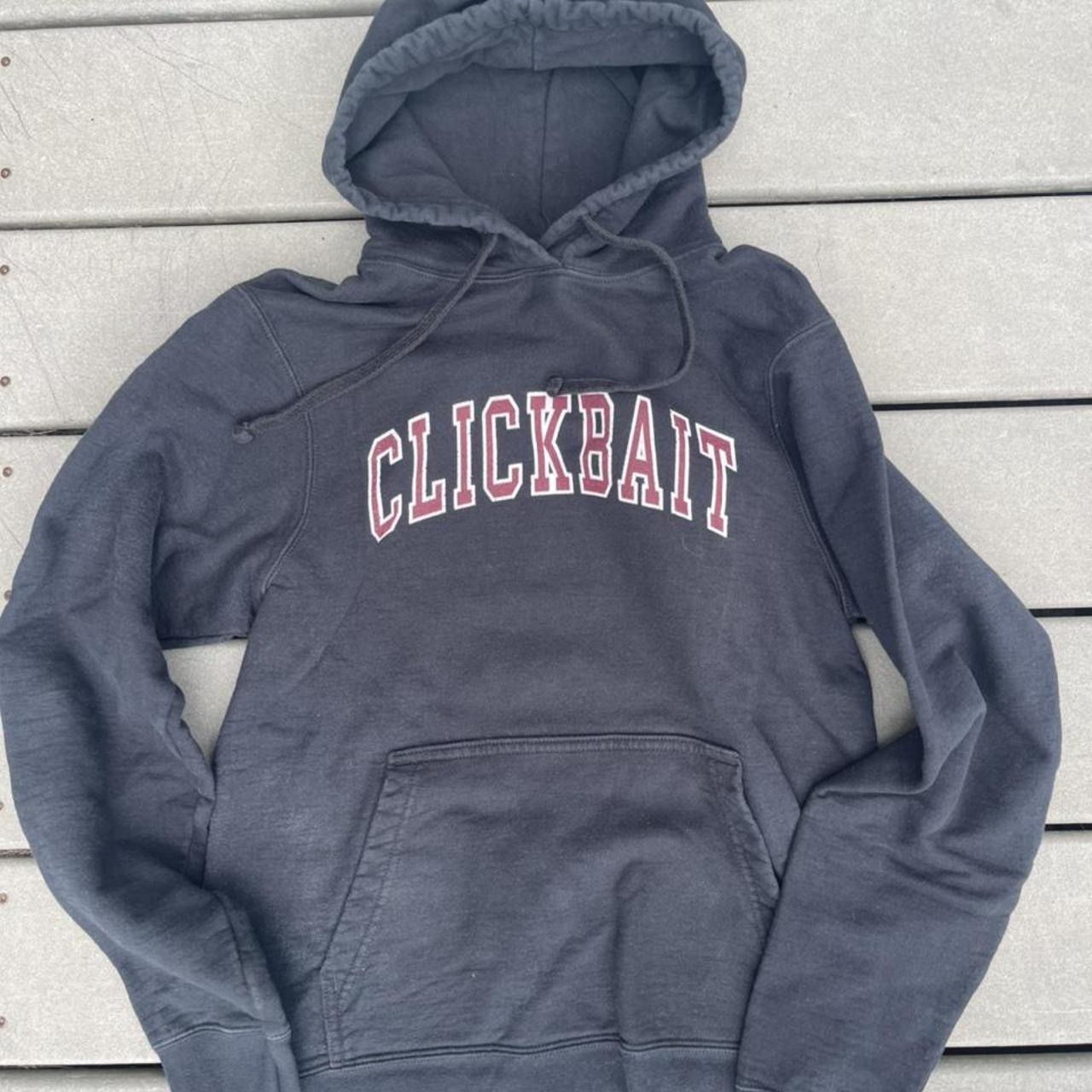 Grey 2024 clickbait hoodie