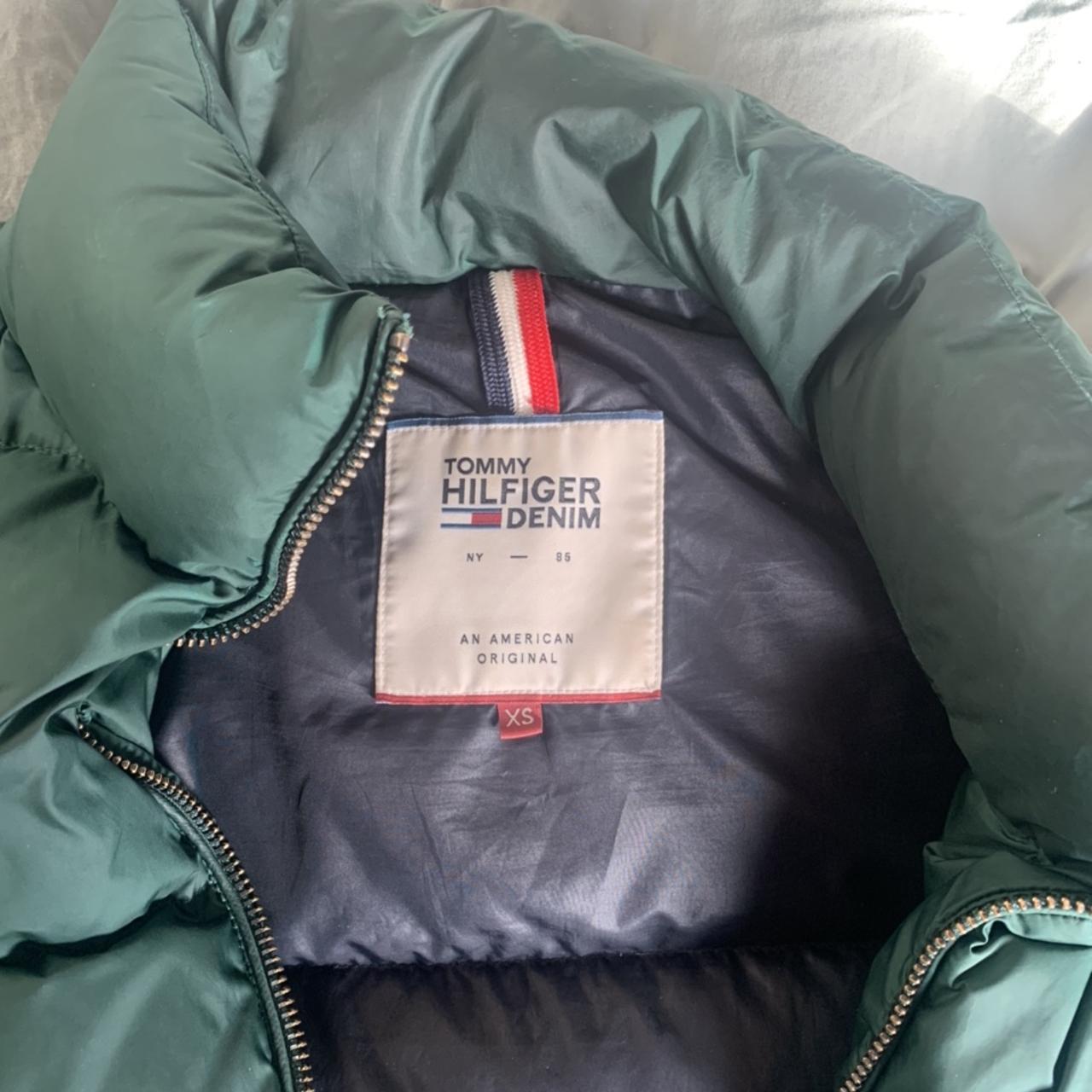 TOMMY HILFIGER PUFFER JACKET Forest / bottle green... - Depop