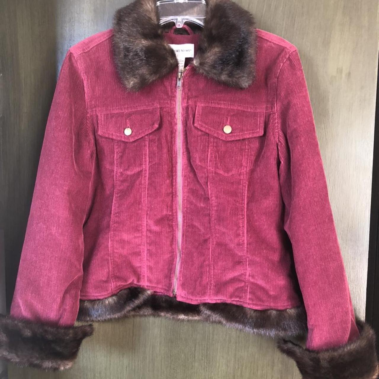 faux fur corduroy jacket