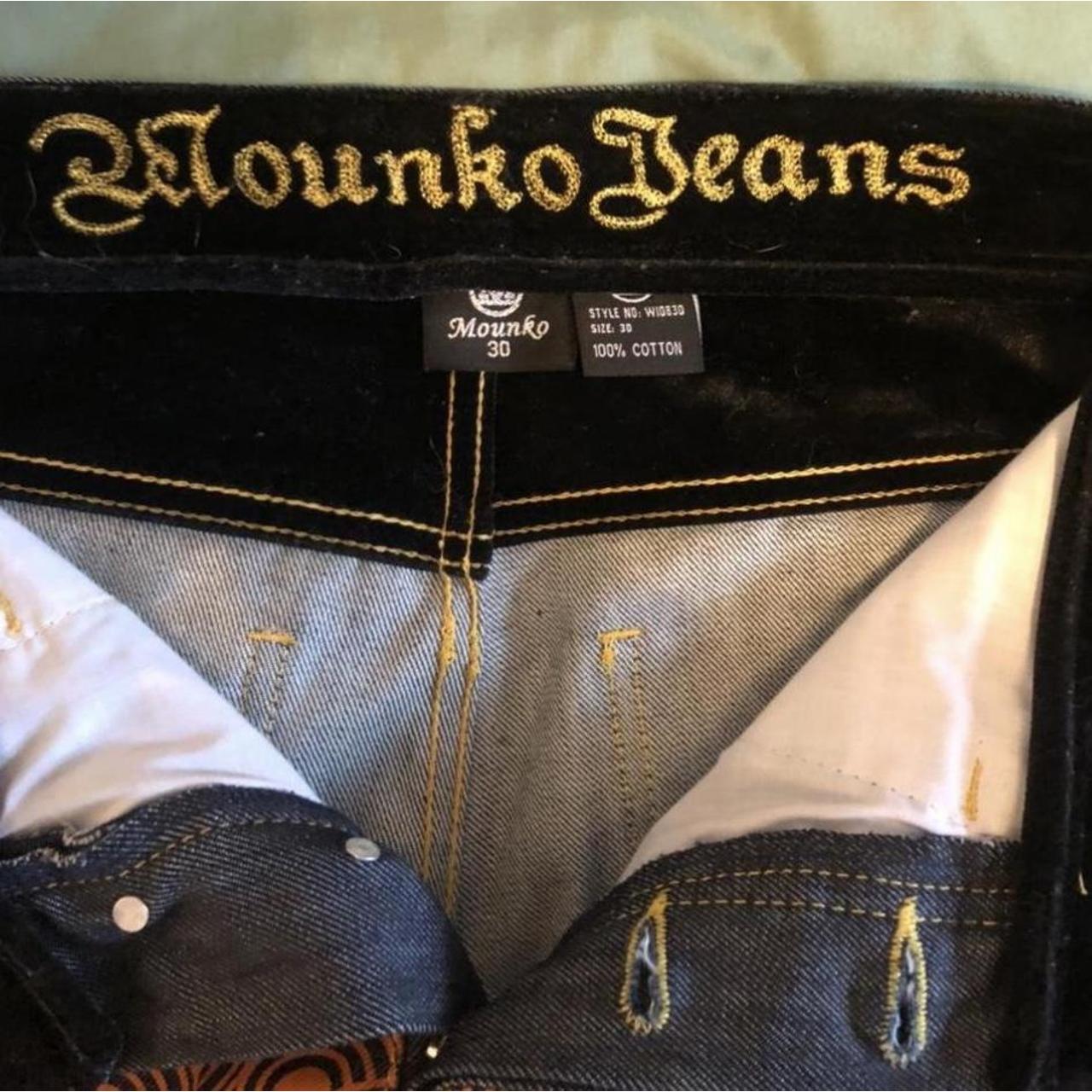 Mounko scale print jeans, like evisu but