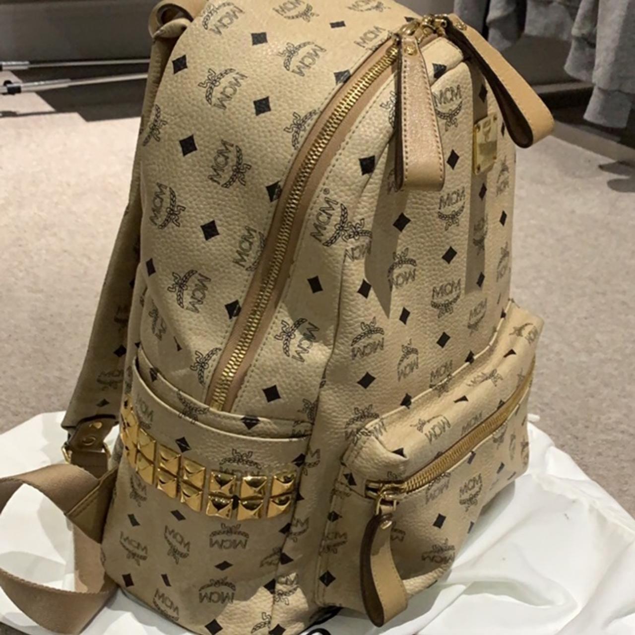 mcm backpack cream
