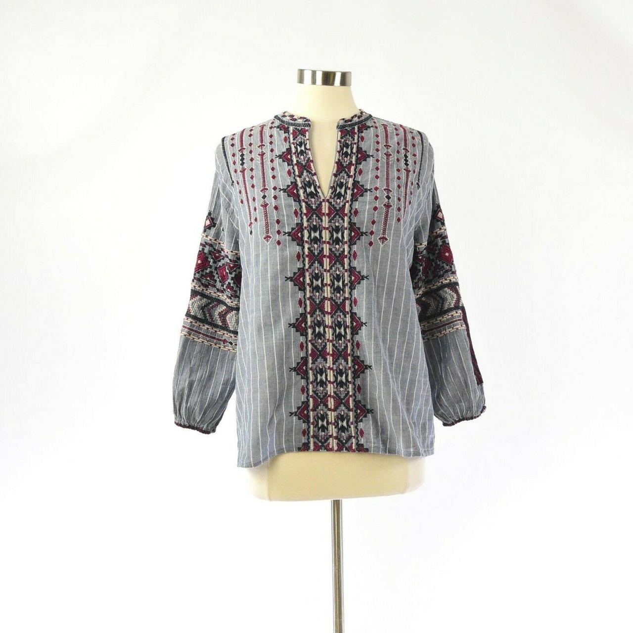 Womens M Johnny Was Embroidered Tunic... Depop