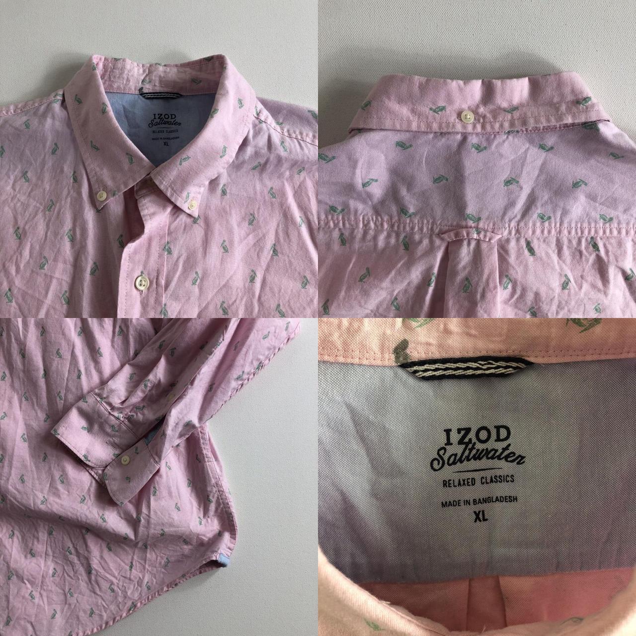 Izod Men's Pink Tshirt Depop