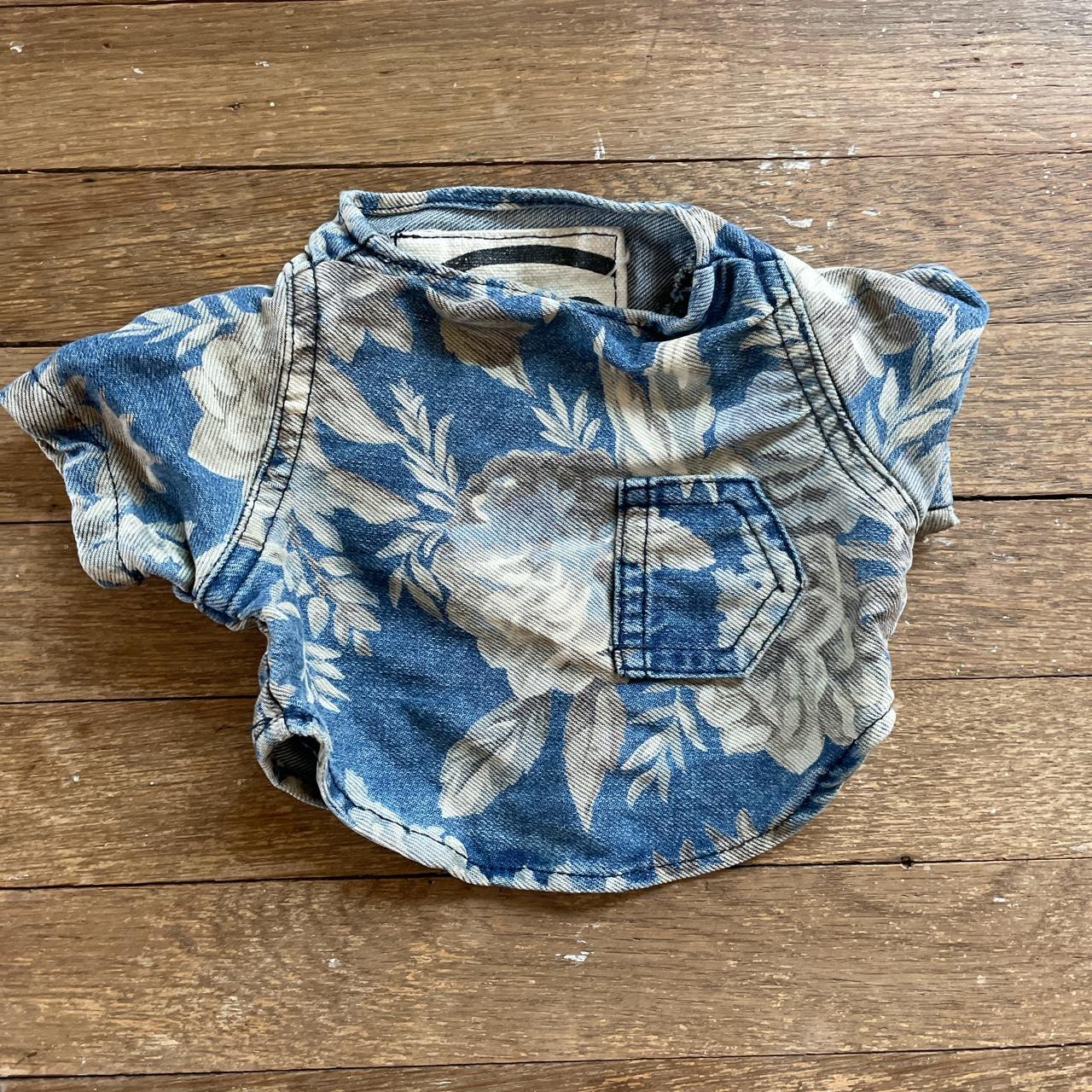 Tiny dog denim shirt for 6lb Small dog Made by 69.US Depop