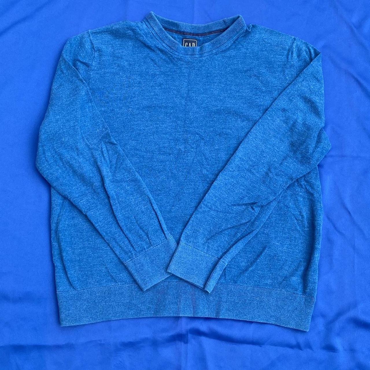 Gap Blue Knitted Sweater For the Fall!! Style... - Depop