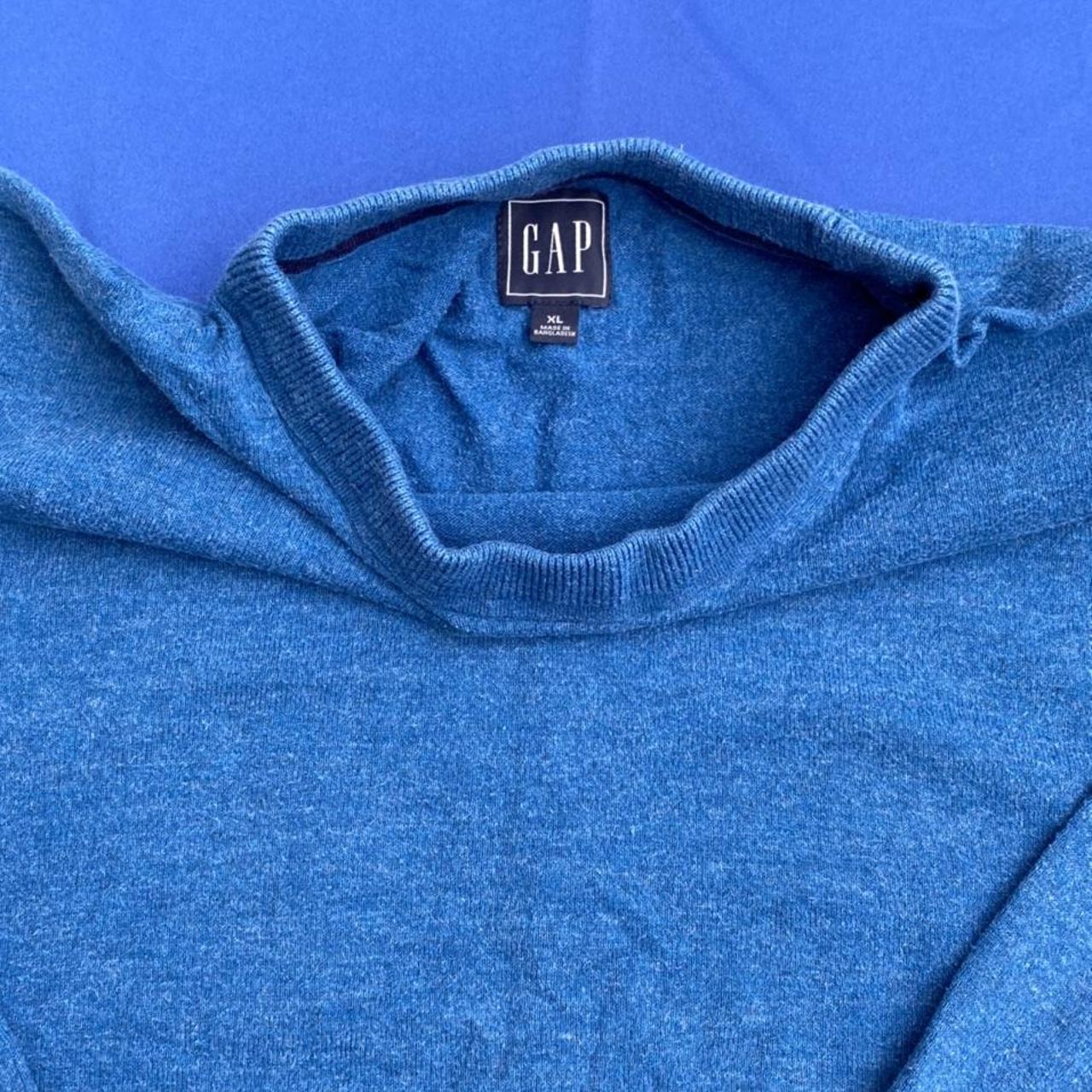 Gap Blue Knitted Sweater For the Fall!! Style... - Depop