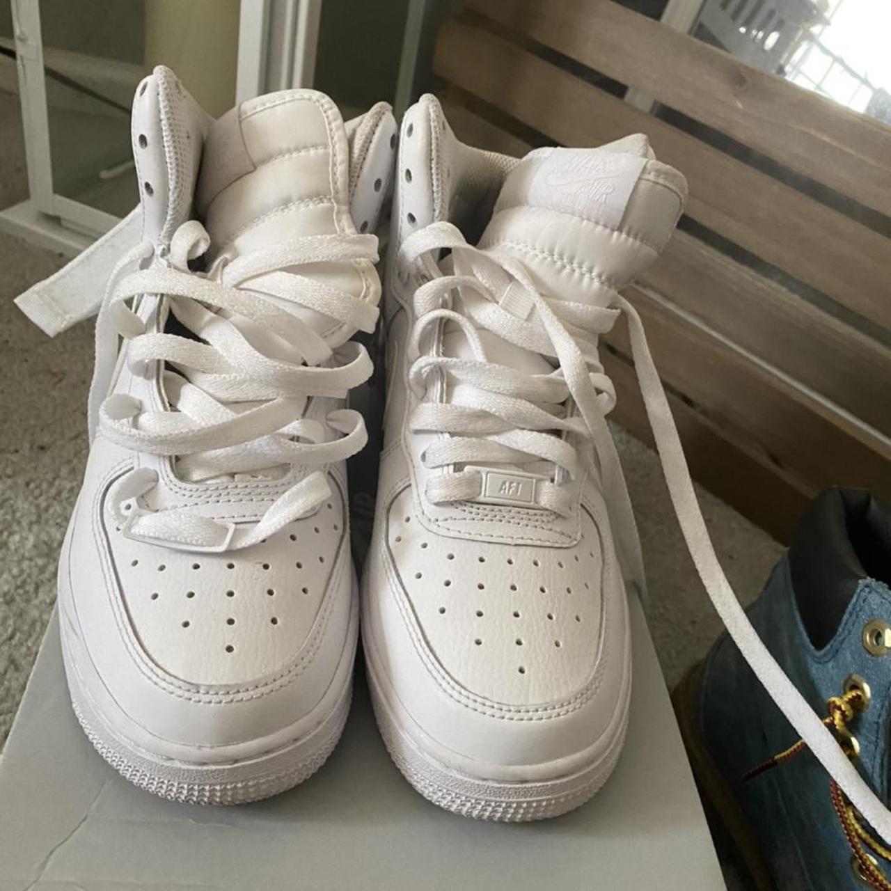 Air Force 1 High GS Color: White Size: 4Y Brand:... - Depop