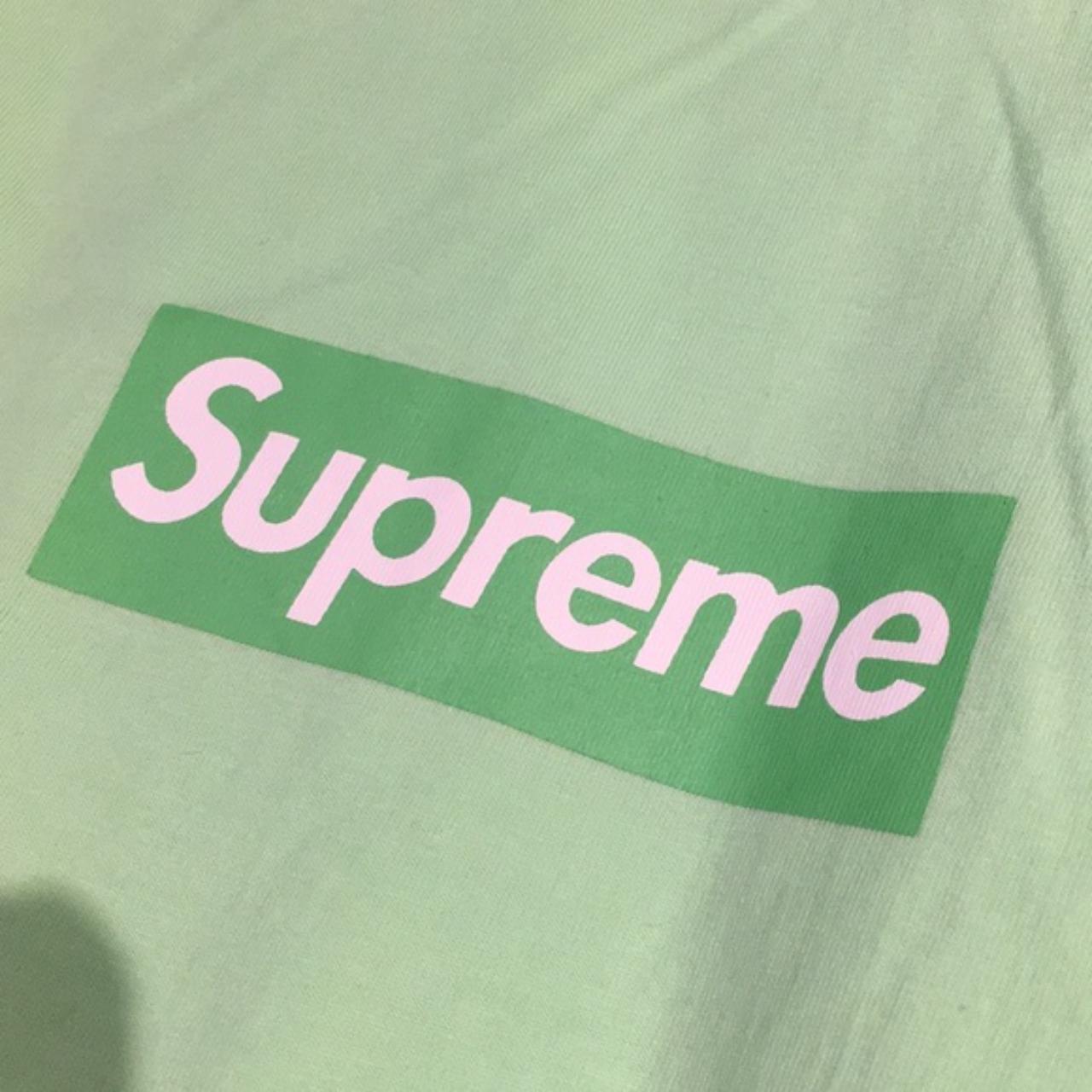 Supreme lime green box logo clearance tee