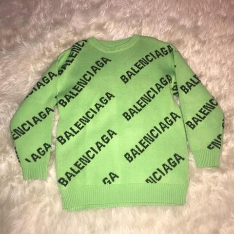 Lime green shop balenciaga sweater