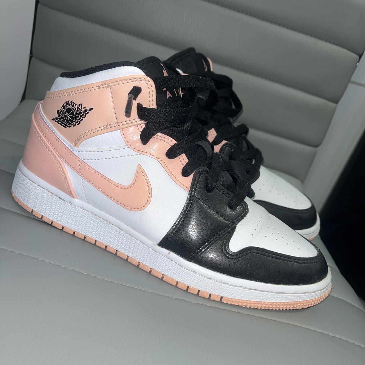 Jordan 1 high Pink black white colour way Size... - Depop