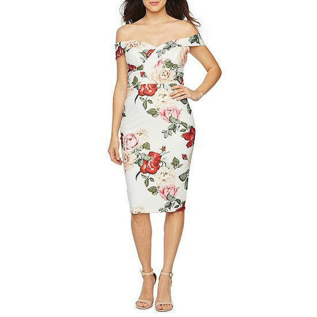 Premier amour off the shoulder hot sale sheath dress