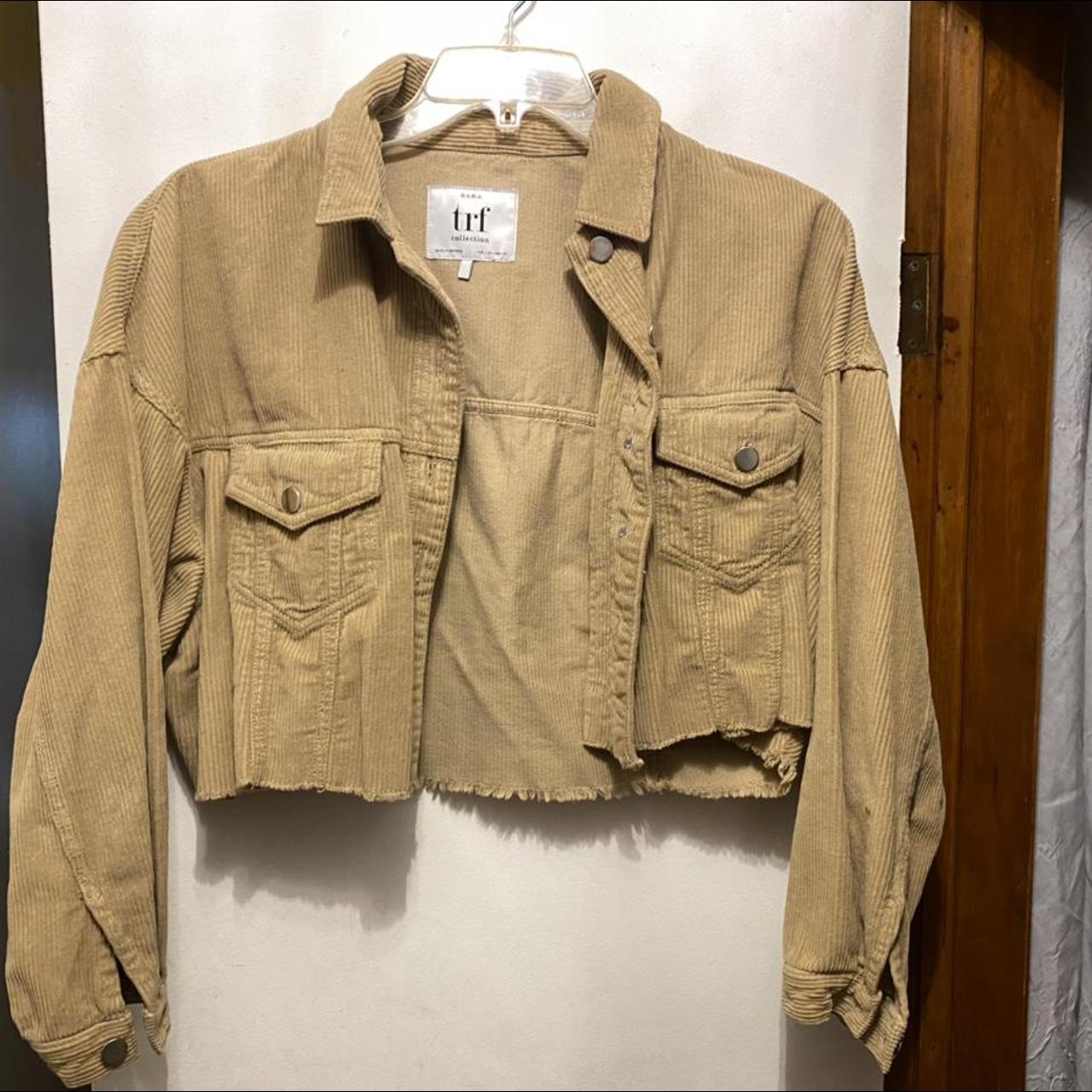 zara cropped corduroy jacket