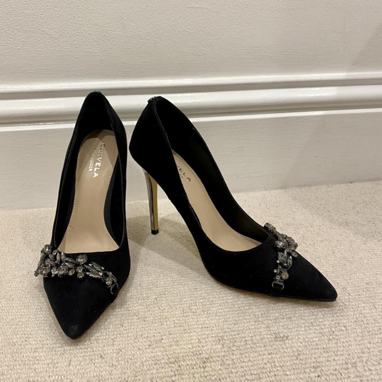 Carvella black and gemstone court shoe - perfect for... - Depop